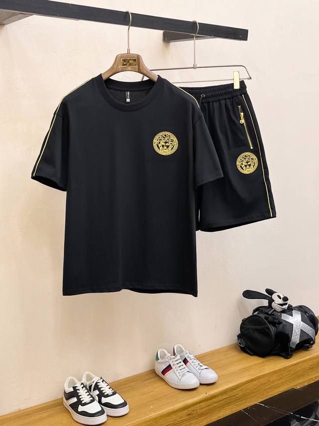 Versace spring and summer top classic short-sleeved suit, exquisite craftsmanshi