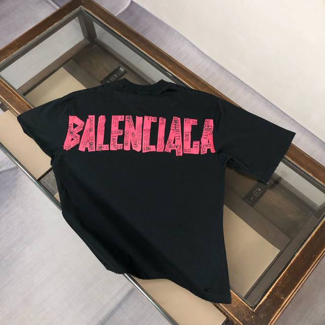 High version Blcg Balenciaga's new 25Ss couple round neck short-sleeved T-shirt~