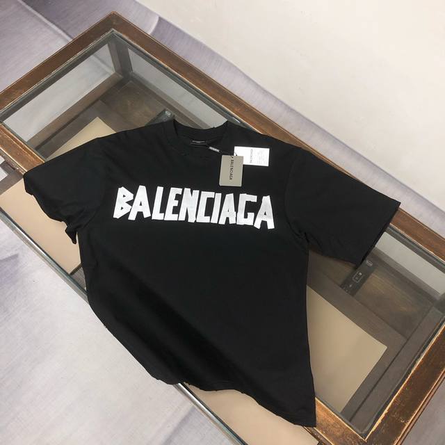 High version Blcg Balenciaga new 25Ss couple round neck short-sleeved T-shirt ~