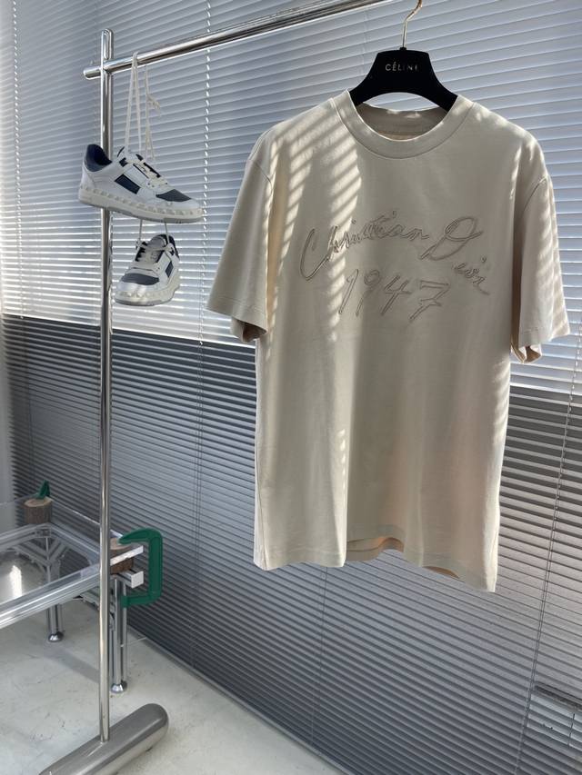 Dio 2025 Spring and Summer Series Round Neck T-shirt Size: M-5Xl Slightly Wide S