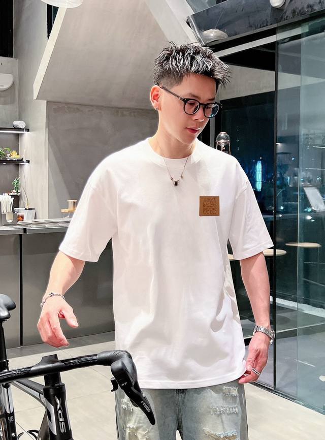 Loewe 25Ss new classic printed short-sleeve, celebrity style, made of double yar