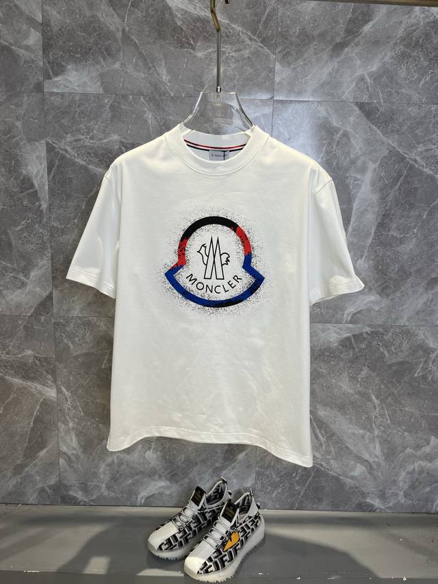 Moncler 2025Ss spring and summer high-quality high-weight Sorona pure cotton T-s