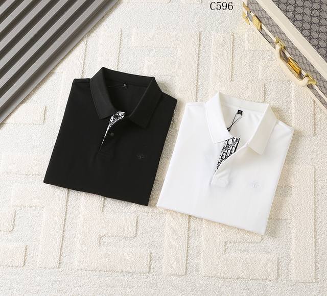 Dior-25Ss new spring and summer short-sleeved lapel T-shirt Polo, the highest ve