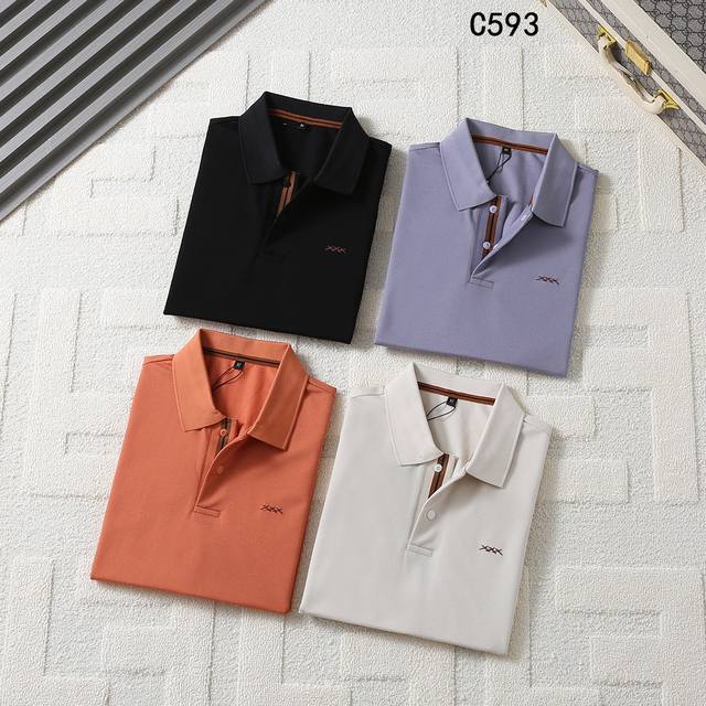 Ermenegildo Zegna-25Ss new spring and summer short-sleeved lapel T-shirt Polo, t