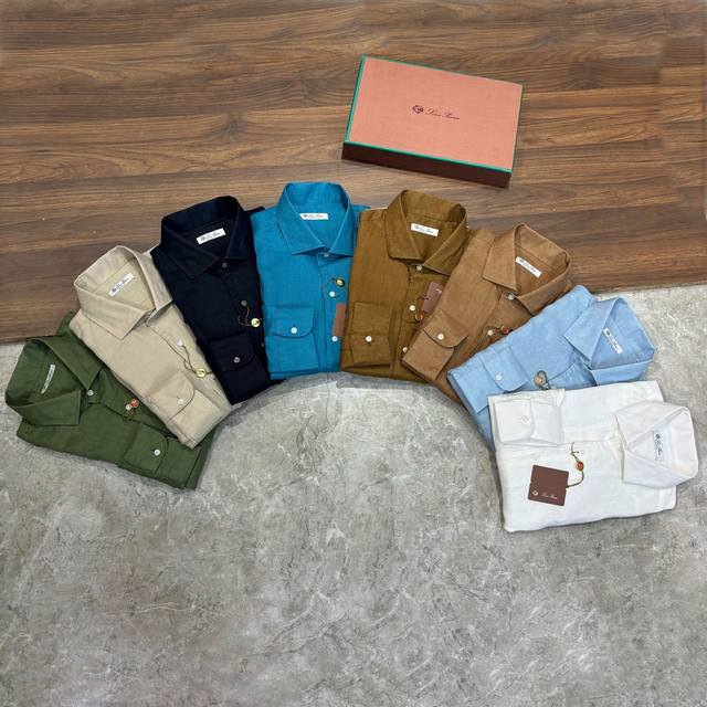 New# Lp2560 The latest linen long-sleeved shirt from the counter, rarely sold th