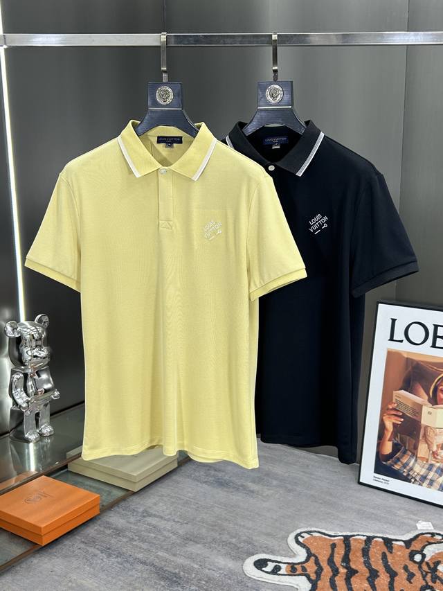 Lv 25 Spring and Summer Fashion Short Sleeve Mercerized Pearl Cotton Polo Shirt!