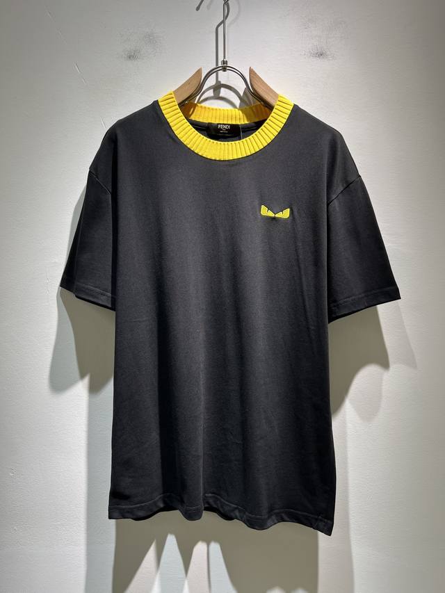 Fen*I Fendi 2025 Spring and Summer new Fd family Ff men's and women's short-slee
