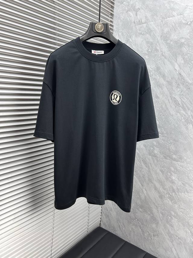 Lu''2025 Spring and Summer New Release Latest Short-sleeved Round Neck T-shirt H