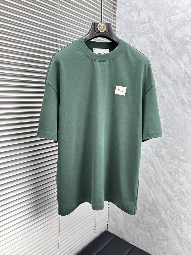 Miu''2025 Spring and Summer New Release Latest Short-sleeved Round Neck T-shirt