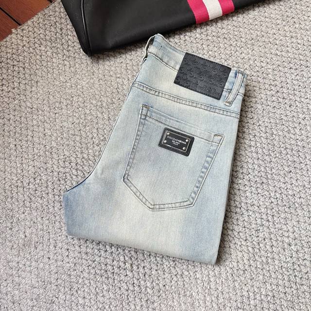 Dg 2025 High-end summer thin fashion jeans, selected elastic ultra-soft and comf