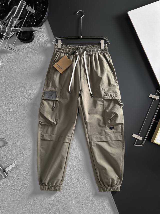 Burberry Grey Green Work Clothes Pants are a perfect combination of casualness a