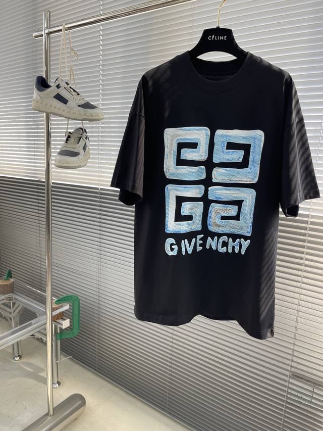 Gvc High quality new round neck logo printed short sleeve T-shirt thick plate pr