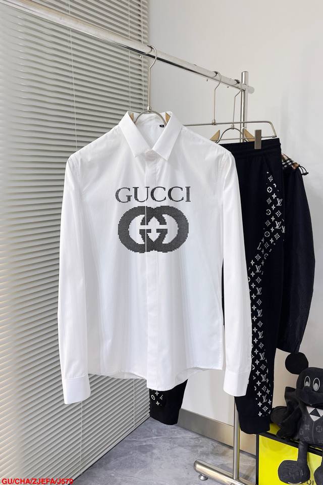 J570 Gu Kuqi's latest 2025 men's long-sleeved casual shirt is shipped! The same