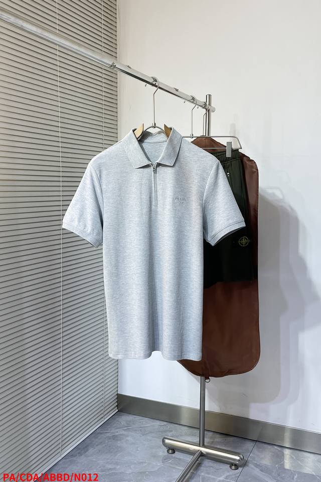 N012 Paprad Pula, 2025S summer new half-zip Polo shirt, made of top-grade 100% t