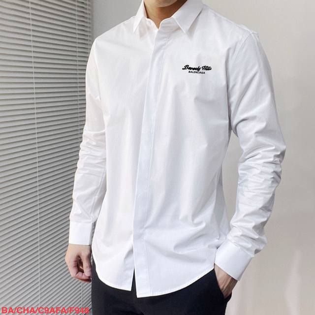 F948 Ba Balenciaga's latest spring men's must-have shirt, 100% natural cotton, c