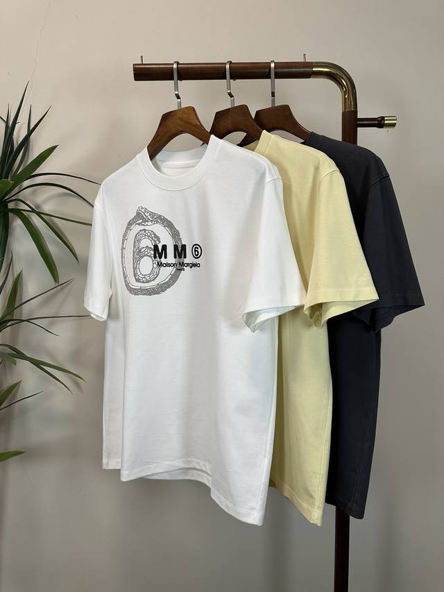 Mm6 High-end version of Margiela's 2025 new round-neck short-sleeved T-shirt! Cu