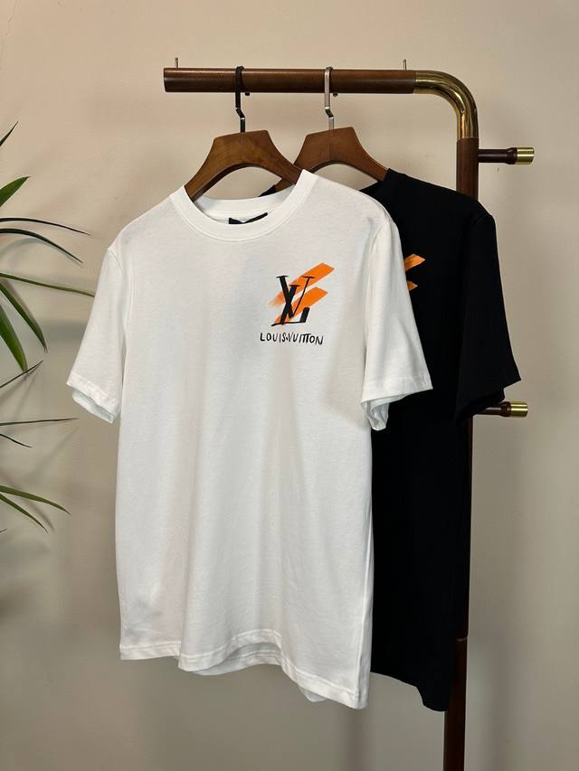 Lv Louis Vuitton 2025 new round neck short sleeve T-shirt high-end version! Cust