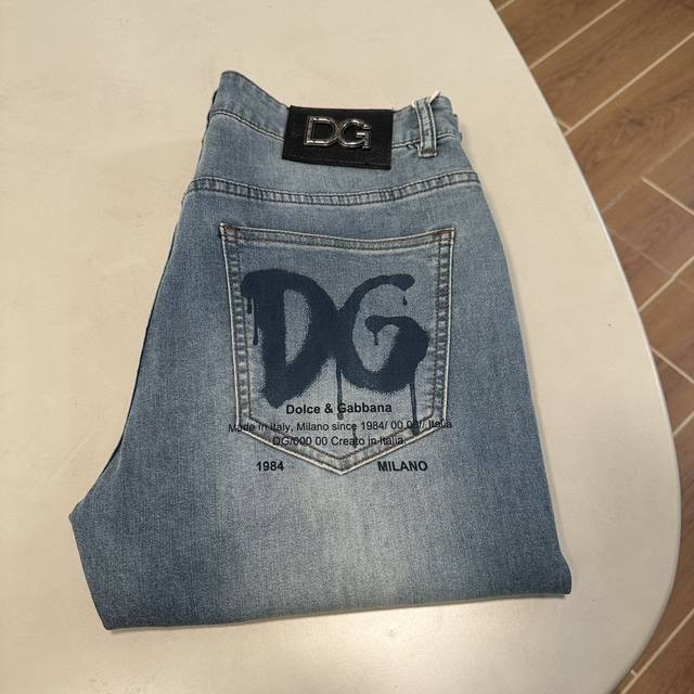 Dg Dolce & Gabbana exclusive new jeans, high-end version! Custom-made fabrics ar