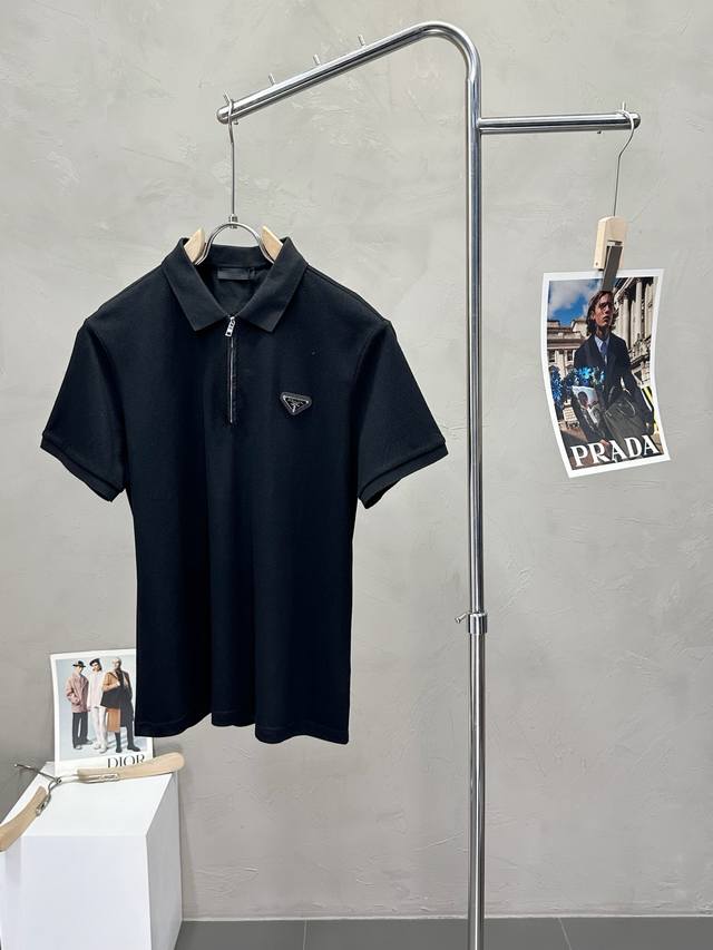 Prada exclusive supply of new original men's casual short-sleeved high-end custo