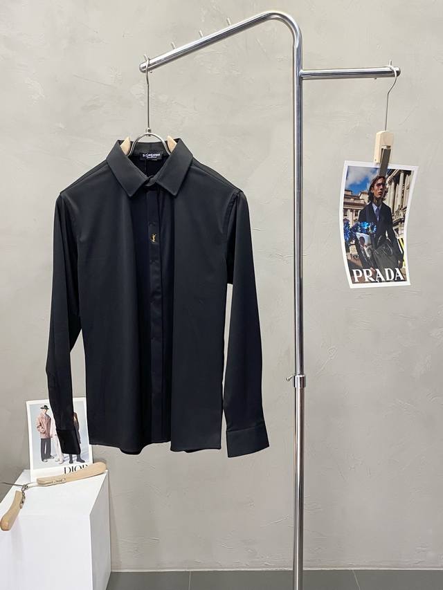 Saint Laurent YSL exclusive new men's casual long-sleeved shirt high-end customi