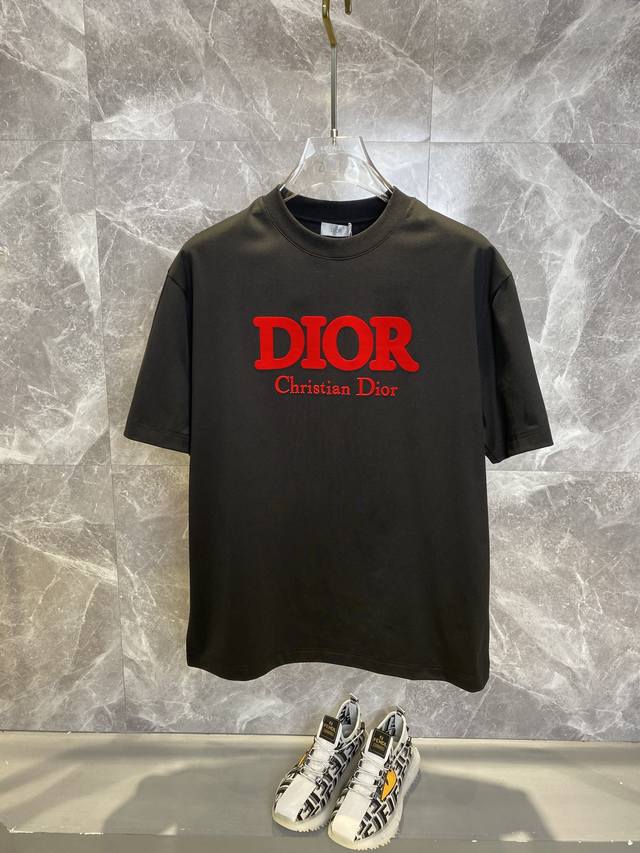 Dior 2025Ss Spring and Summer High Quality High Weight Solona Cotton T-shirt, ha