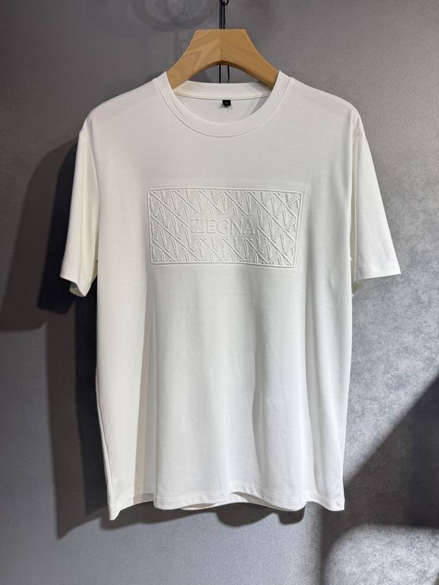 Zegna 25Ss new spring and summer short-sleeved top version for customization. Hi