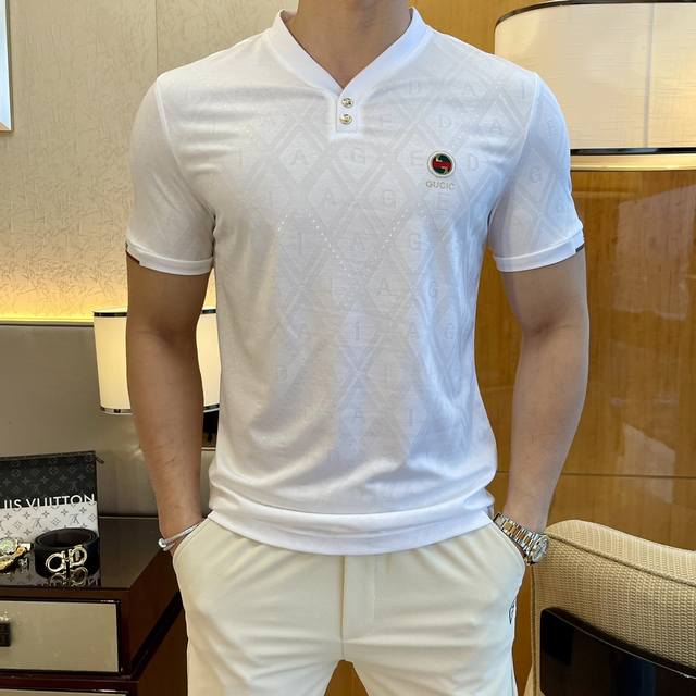 G Qi 2025Ss spring and summer boutique short-sleeved T-shirt official website sy