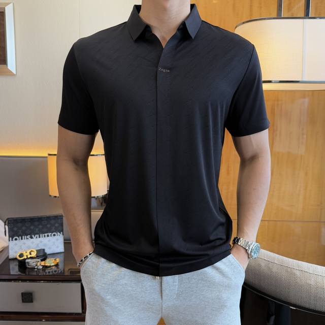 Genia 2025Ss Spring and Summer New Polo Neck Short Sleeve Series. Selected high-