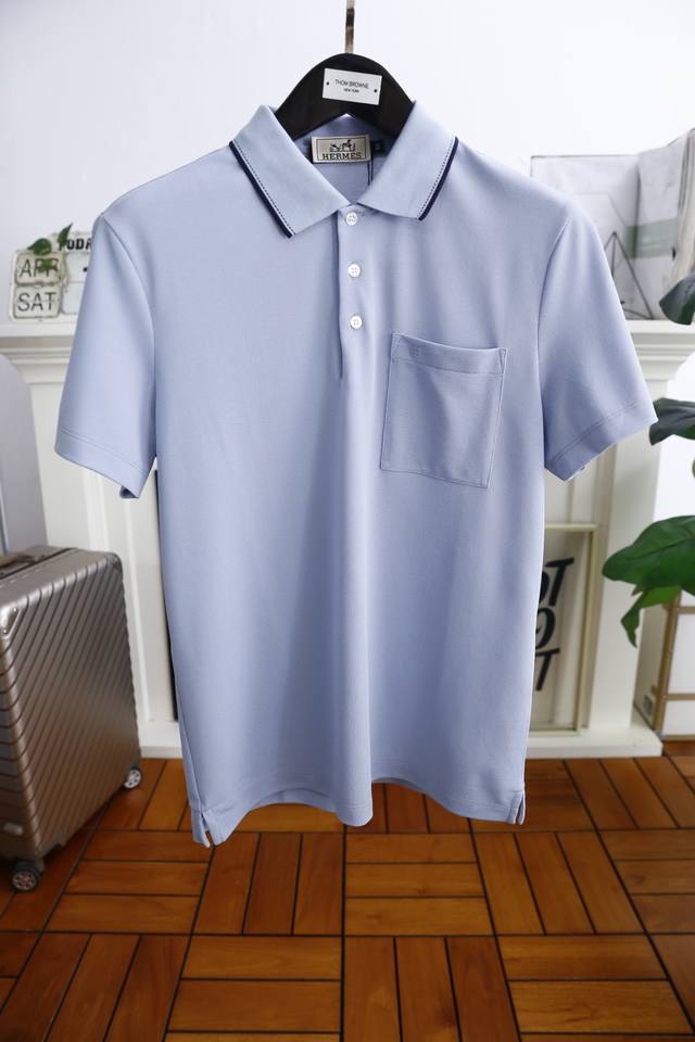 Her*Es. 2025 summer new fashion lapel short sleeves, advanced customization, ver