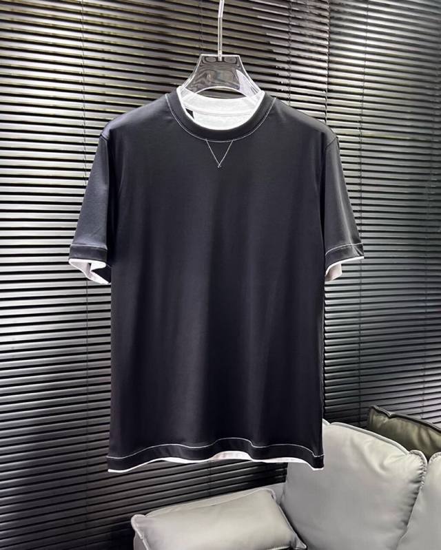 Brunello Cucinelli Bc fake two-piece, layered fashion, lazy "little trick" in mi
