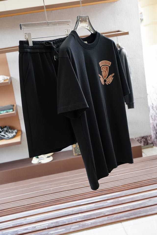 Bbr Burberry Fashion Thin Casual Jacket Shorts Set Made of high-density pure cot