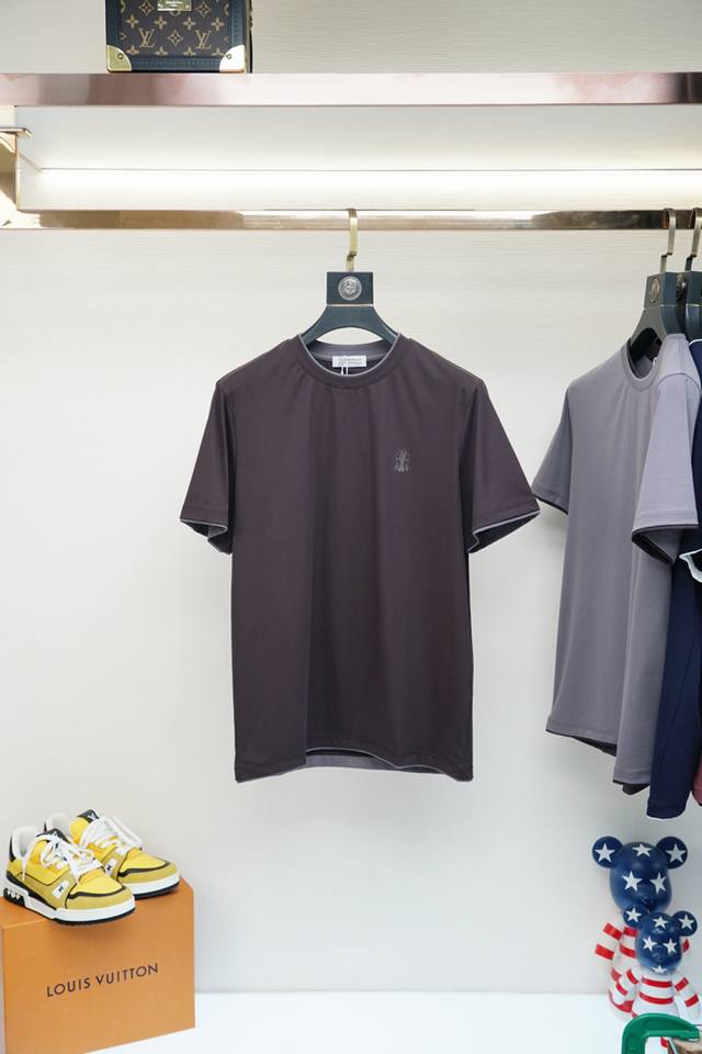 Bruti - 2025 Spring and Summer Series New Product Men's Round Neck Short Sleeve