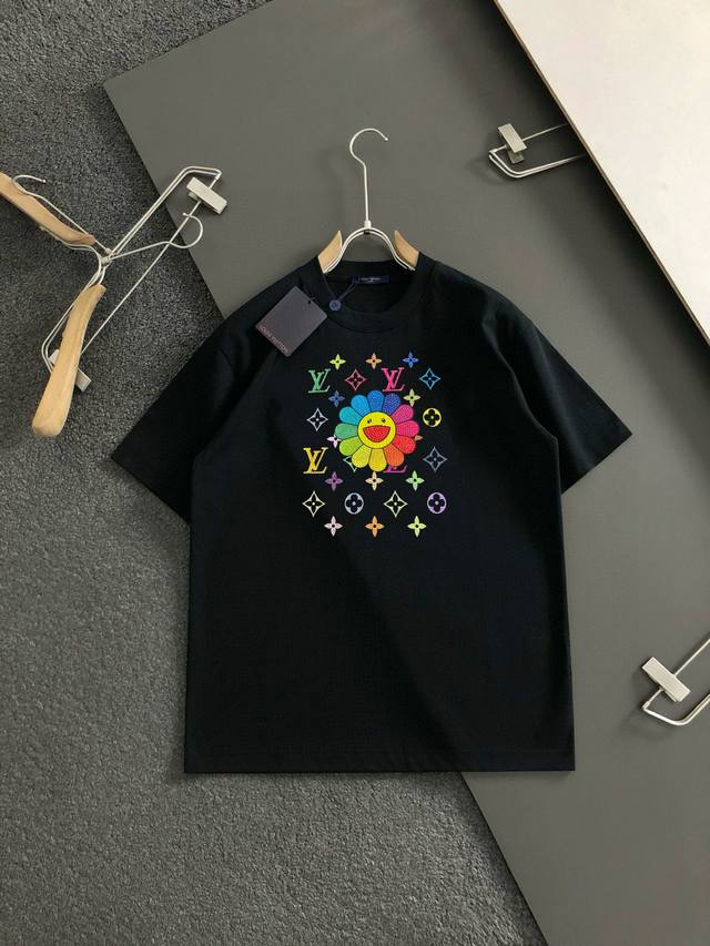 Lv 2025 Spring and Summer New Release Counter Latest Short Sleeve Round Neck T-s