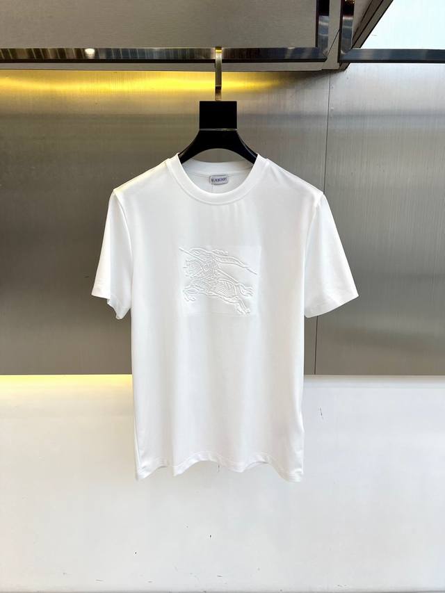 Burberry, 2025 Spring/Summer Men's New Round Neck Short Sleeve T-shirt. Imported
