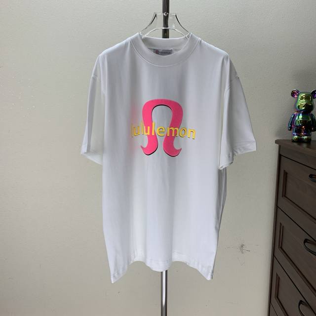 Lulu*Lemon*Lulu 2025 spring and summer new short-sleeved T-shirt classic letter