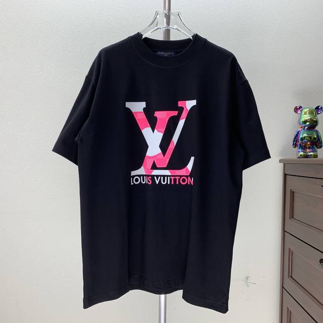 Lv 2025 summer new round neck short sleeves Logo foam printing + personalized le