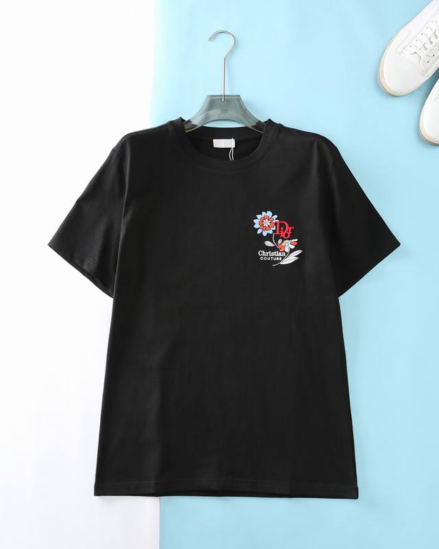 Di Di* 25Ss new summer plain knitted cotton round neck short Tee, men's sunflowe