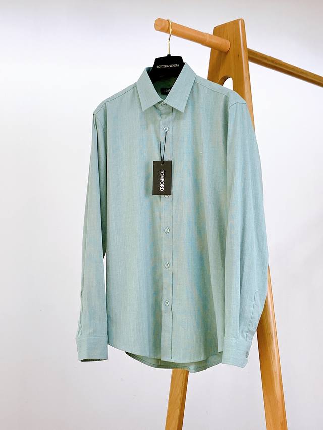 Tom Ford 2025Ss Spring and Summer New Product Embroidered Logo Shirt Classic ver