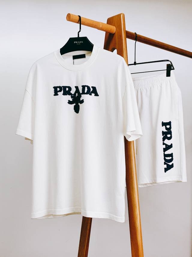 Prada 2025Ss spring and summer new product towel embroidered logo set, made of i