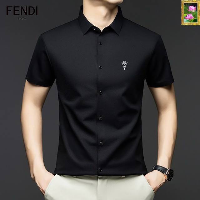 Fendi next-day delivery 2025 summer new high-end fashion casual shirt, the same