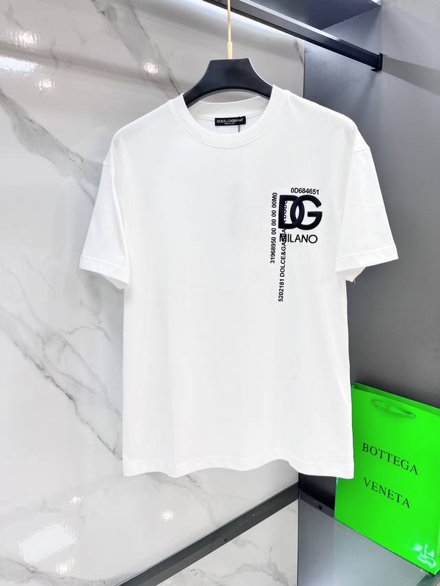 Dg 2025 counter hot-selling pure cotton short-sleeves, fabric classic logo patte