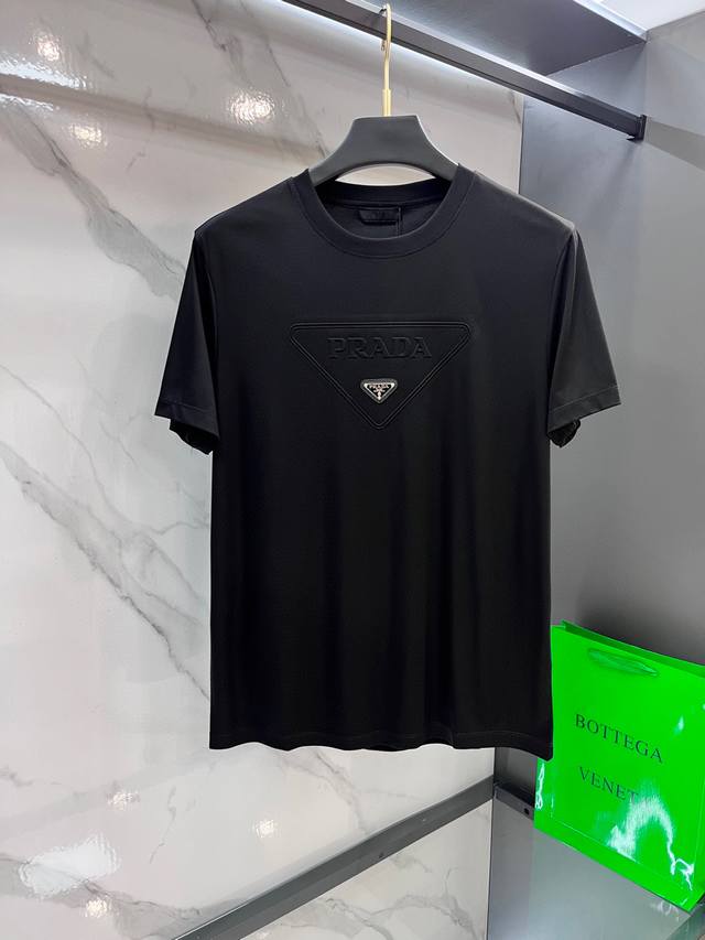 Prada 2025Ss spring and summer boutique short-sleeved T-shirt official website s