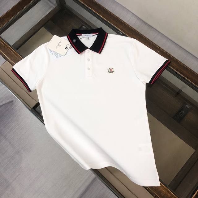 Mon*Cler 2025 official website latest men's short-sleeved lapel Polo shirt, high