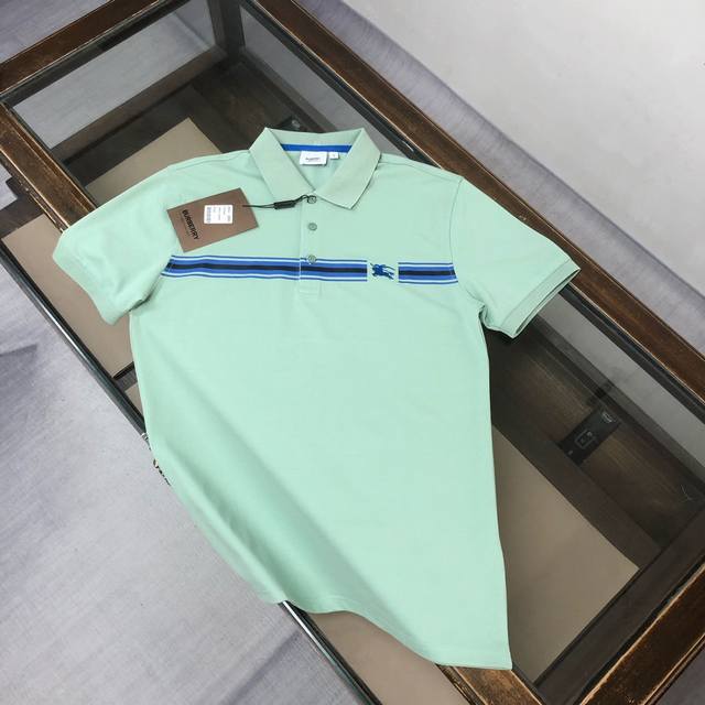 Abur*Berry Burberry's latest 2025 warhorse knight logo men's short-sleeved Polo