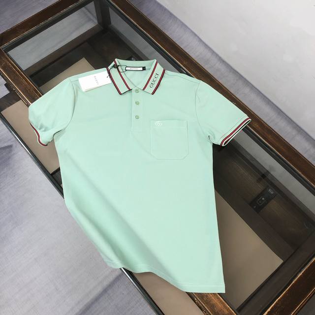 Agucci 2025 latest men's short-sleeved Polo shirt, the brand's latest design ele
