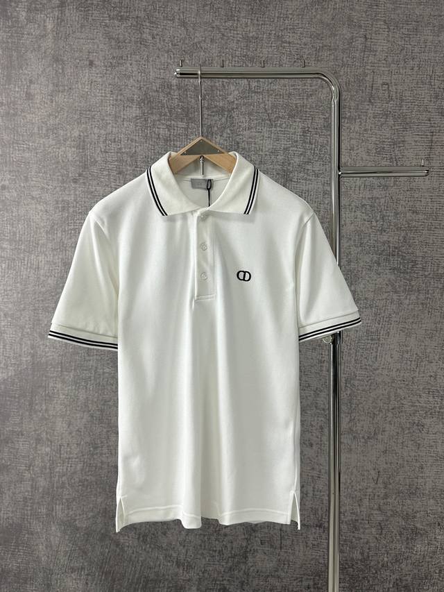 Y170S270Dior 2025 New Cd Exquisite Small Logo Embroidery Summer Mercerized Cotto