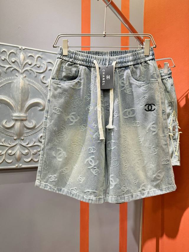 Chanel 2025 new product, original denim shorts, original heavy-duty, brand class