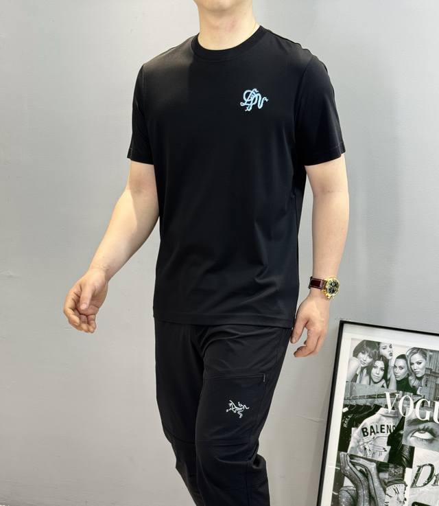 Dio*R Dior 25S new summer T-shirt. Clean version recommended! New 3D embroidered