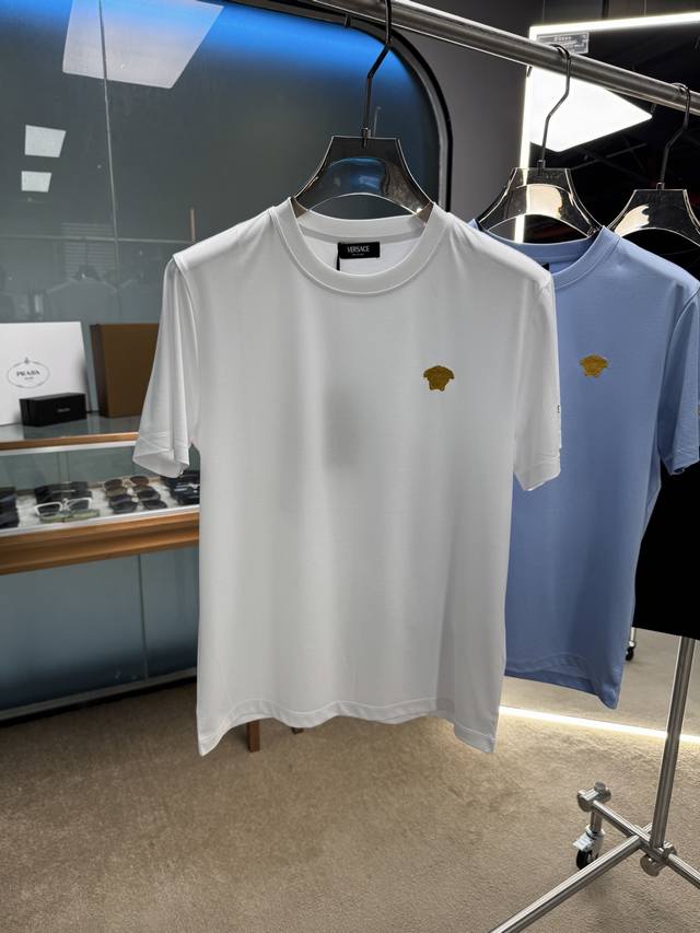 New 25Ss Vs Summer new short-sleeved original custom fabric selected mercerized