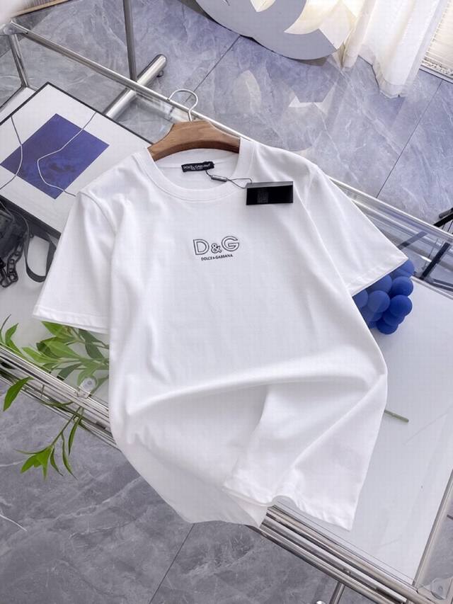 Dolce & Gabbana summer new short-sleeved round neck T-shirt, new craftsmanship,